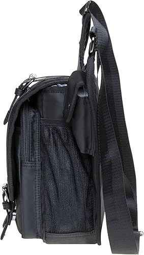 Miniatura 3 de Bolso de mensajero de lona vintage para hombre, bolso de mensajero de retazos de cuero en el pecho