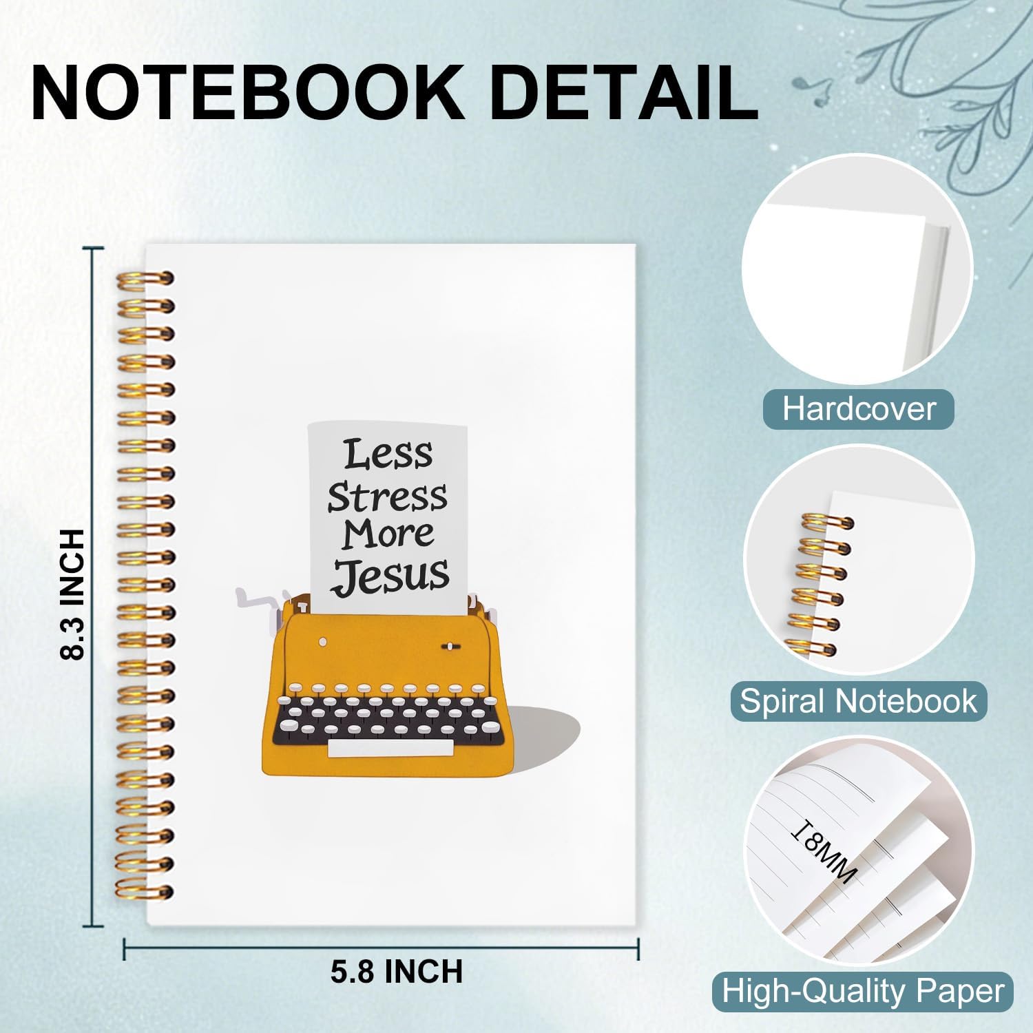 Funny Christian Spiral Notebook 5.5x8.3 image 2
