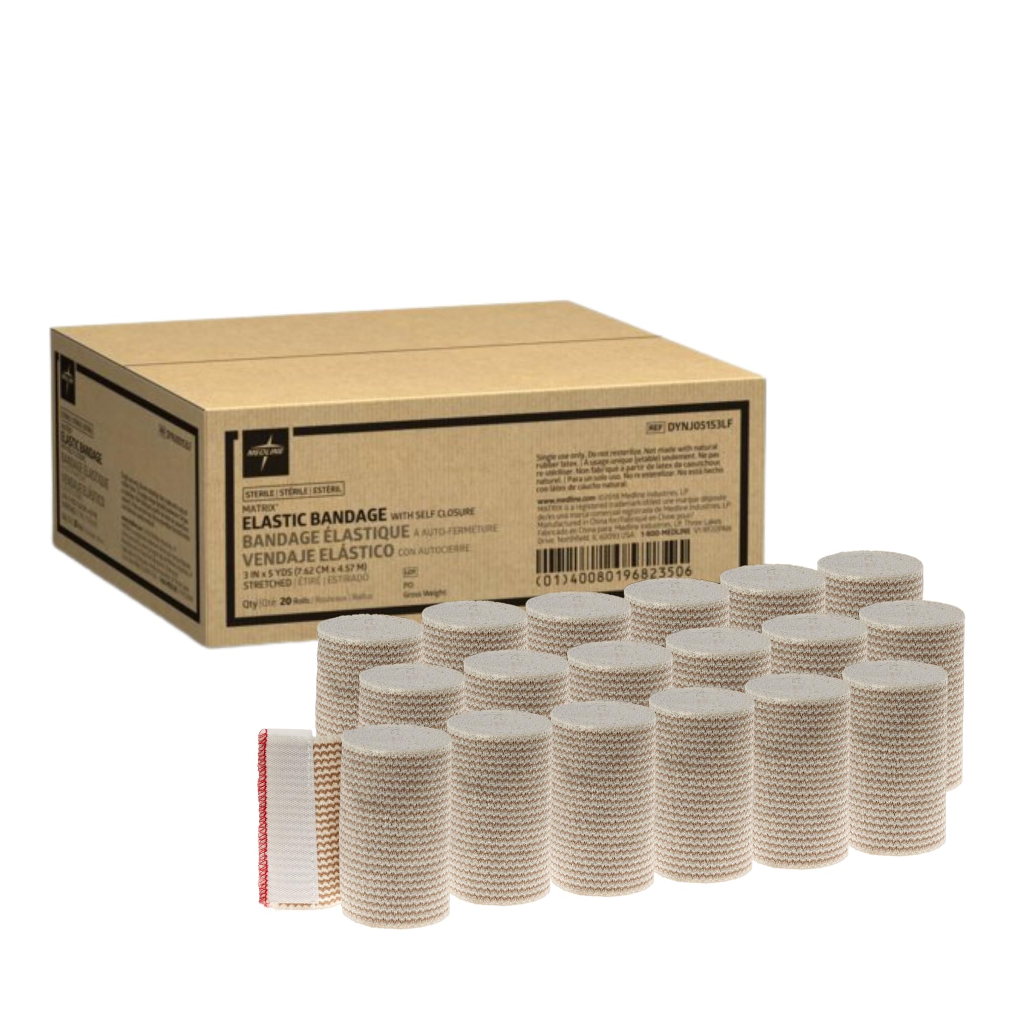 Medline Sterile Matrix Wrap Elastic Bandage, Medium Compression, 4" x 5 yd., 20 Count — Amazon image 8