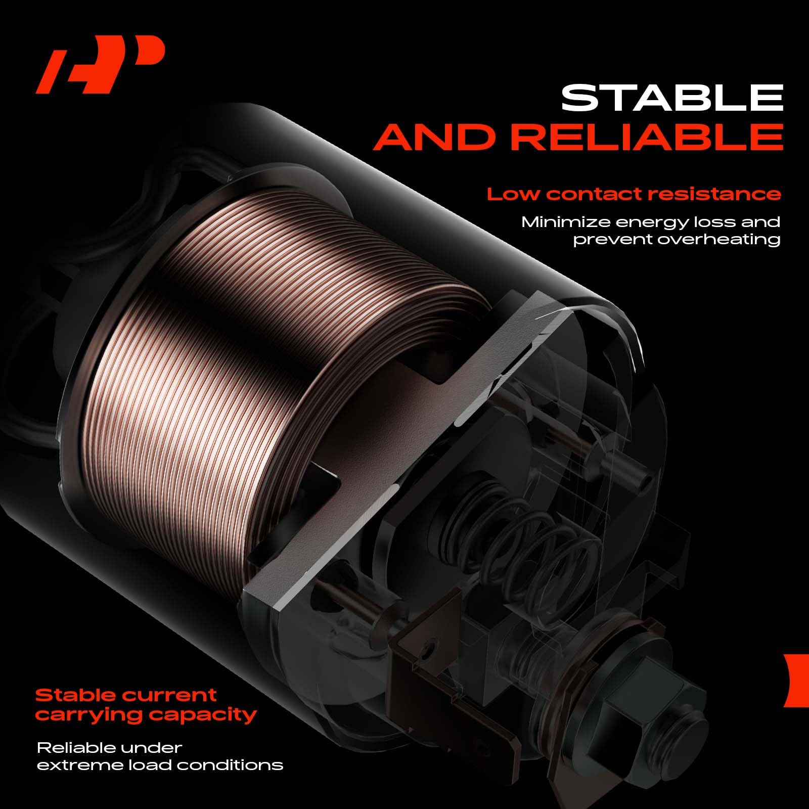A-Premium Solenoide de arranque de 24 V | Compatible con el modelo Remy 50MT
