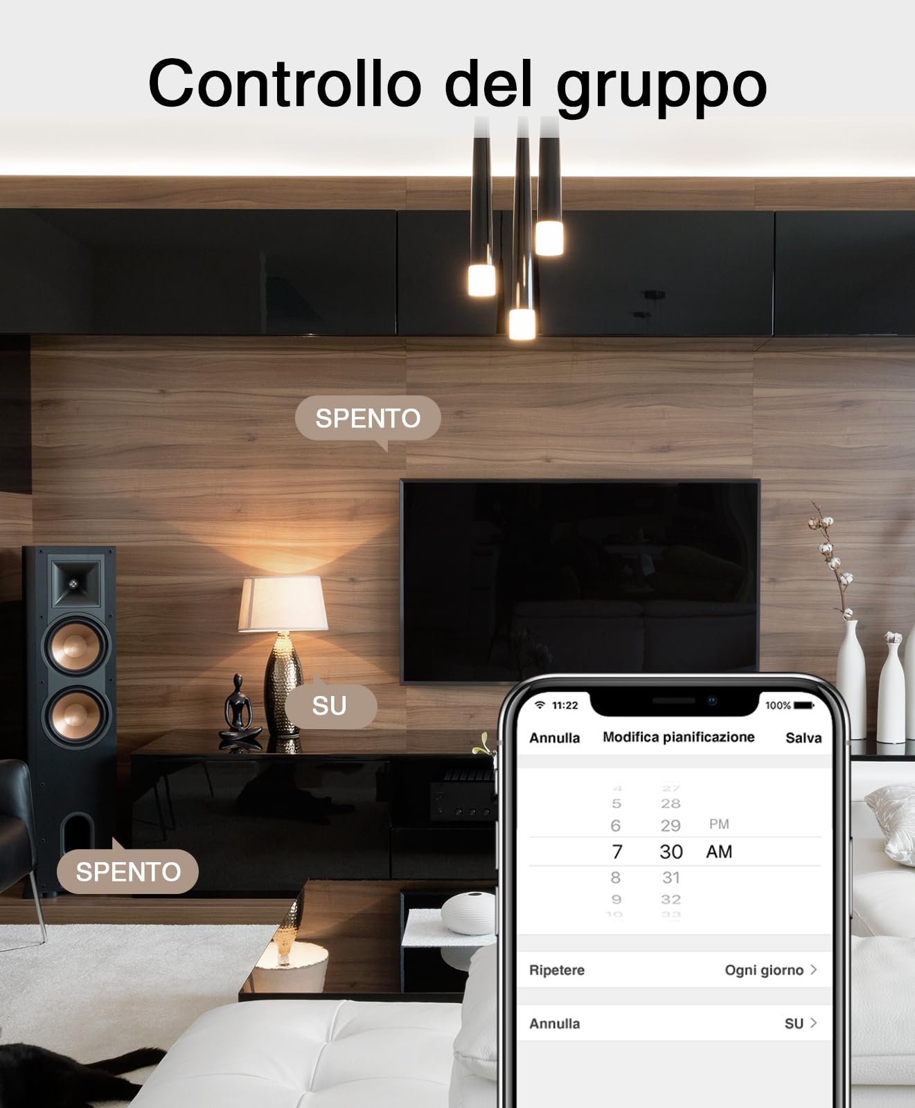 Mini Presa Intelligente, Presa Smart con Funzione Timer e Controllo tramite APP, Monitoraggio Energetico Presa Wi-Fi, Controllo Vocale con Alexa/Google Home, Certificazione TÜV,10A 2500W