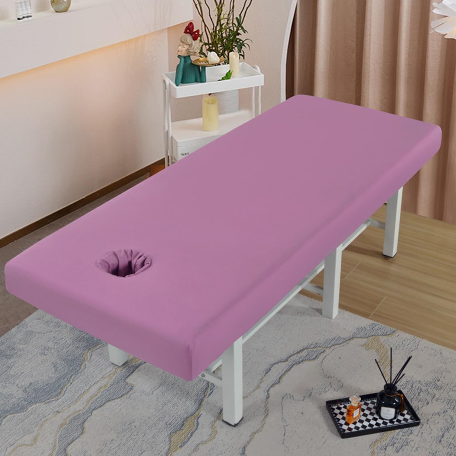 LDLCYCN Waterproof Spa Massage Bed Sheet With/Without Face Hole Massage Table Cover