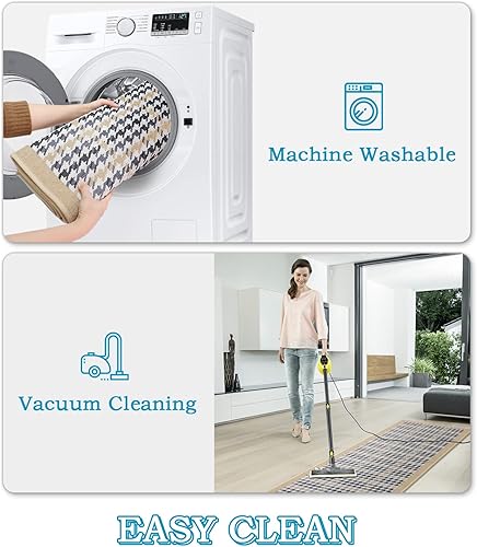 Miniatura 5 de Alfombra tejida con patas de gallo, antideslizante, lavable, para interiores, para lavandería, entrada, cocina, pasillo, dormitorio, baño, tamaño 2