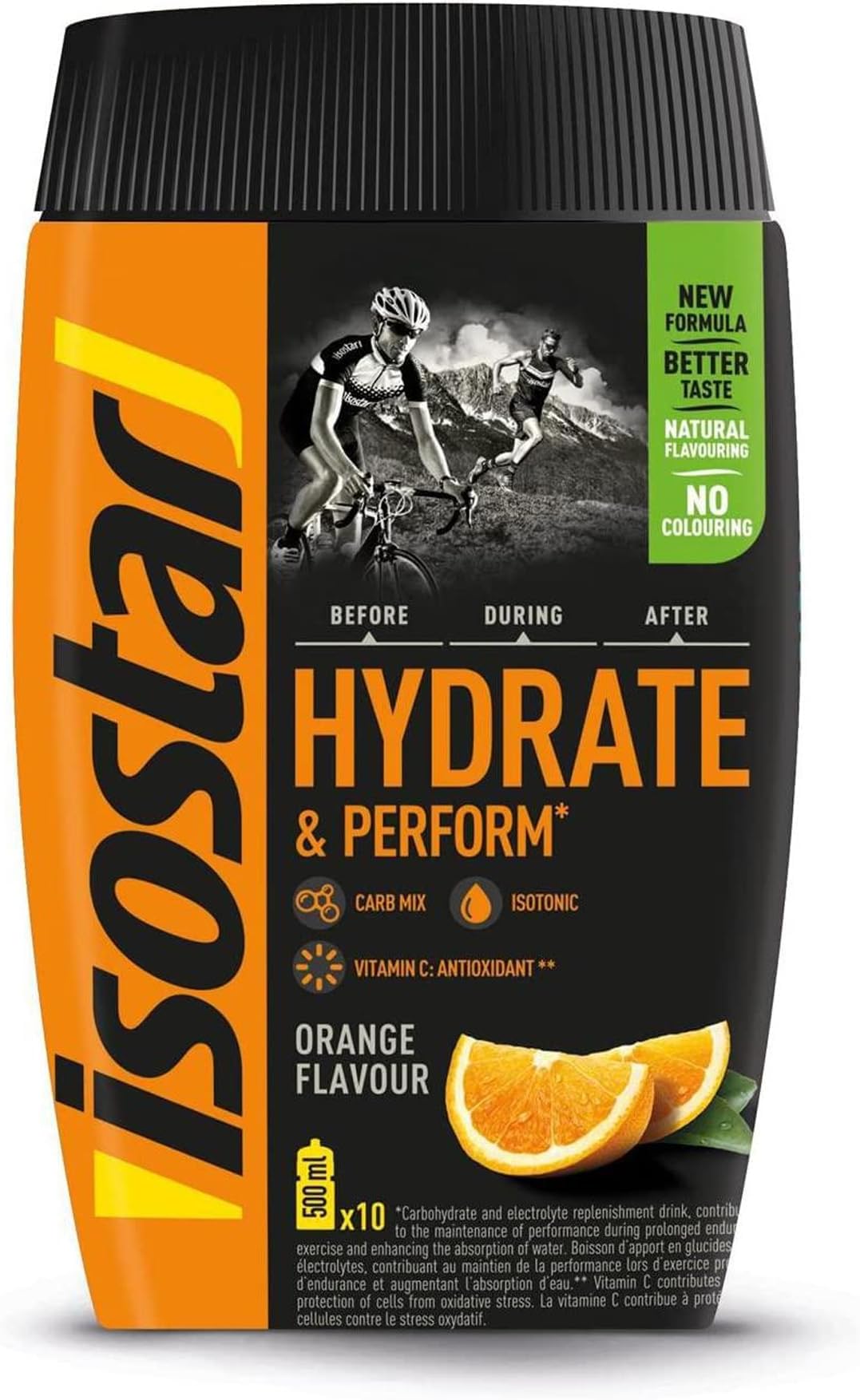 Isostar Hydrate & Perform - 400g Isotonic Electrolyte Drink - Electrolyte Solution to Support Athletic Performance - Orange