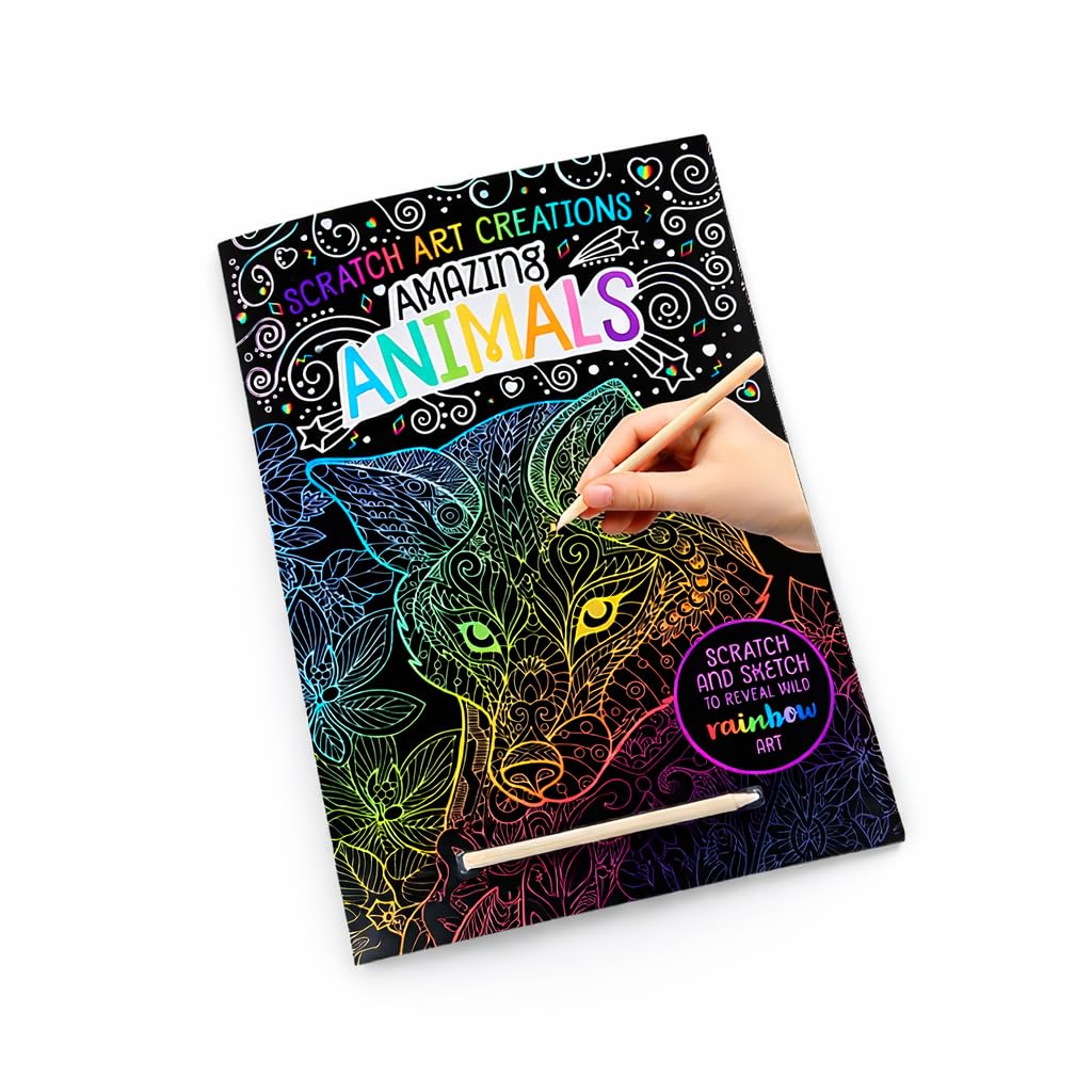 Scratch Art Creations Amazing Animals – Kazımalı Boyama ve