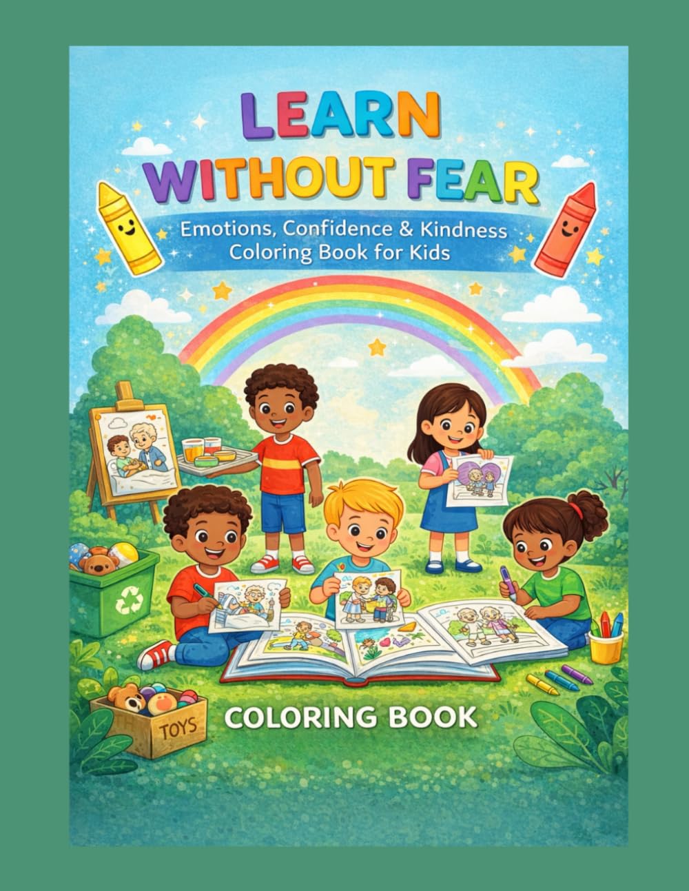 Learn Without Fear Emotions, Confidence & Kindness Coloring Book for Kids: Fun and Positive Coloring Pages to Build Emotional Intelligence, ... and Healthy Habits for Children Ages 4–10
