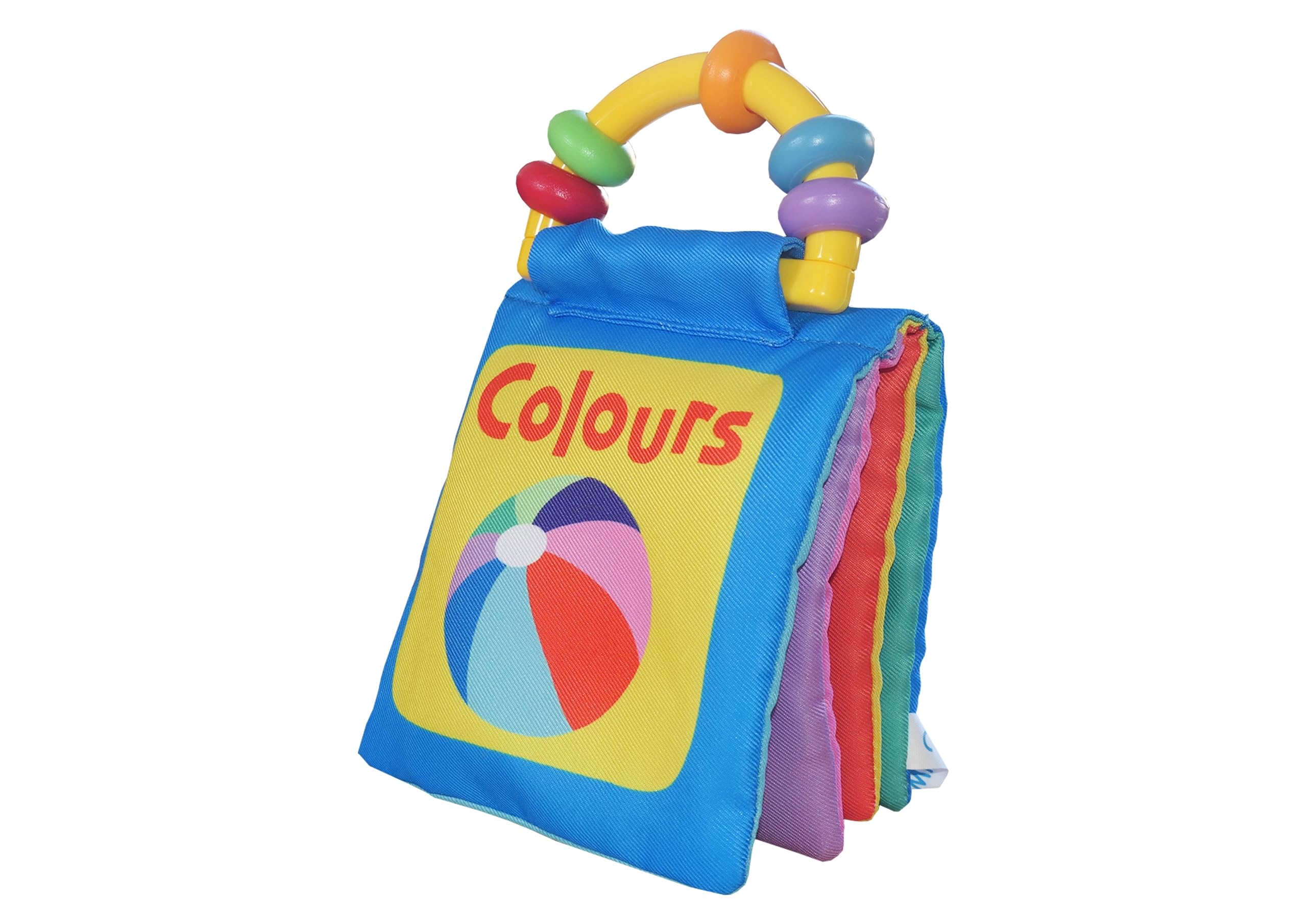 Happy Baby Colours Rattle and Cloth Book by Priddy Books (Rag book)