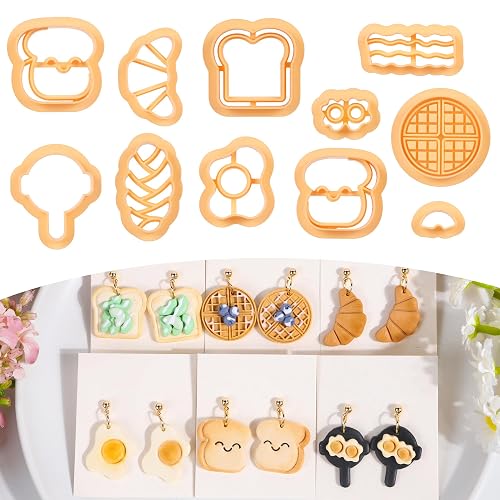 Puocaon Bread Polymer Clay Cutters - 11 Pcs Bakery Cutters