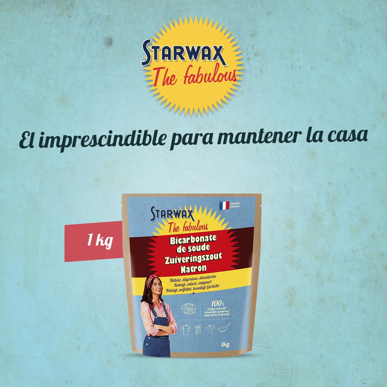 STARWAX THE FABULOUS Bicarbonato de Sodio 1 kg Limpiador Multiusos Natural