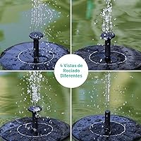 Vista 4 de Bomba de agua de fuente solar para baño de pájaros, nueva mini bomba de fuente solar mejorada de 1.5W con kit de panel solar independiente