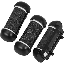 3pcs Foot File Replacement Roller Heads for Pedicure Care Black