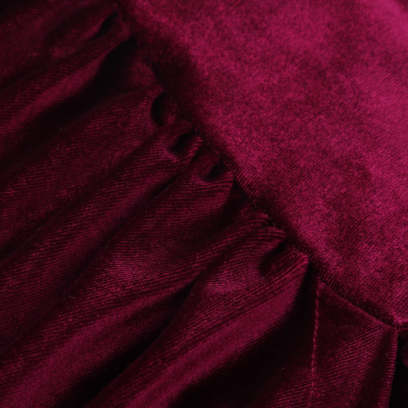 Robe à manches longues en velours pour femme avec design enveloppant - Taille fixe pour les occasions festives