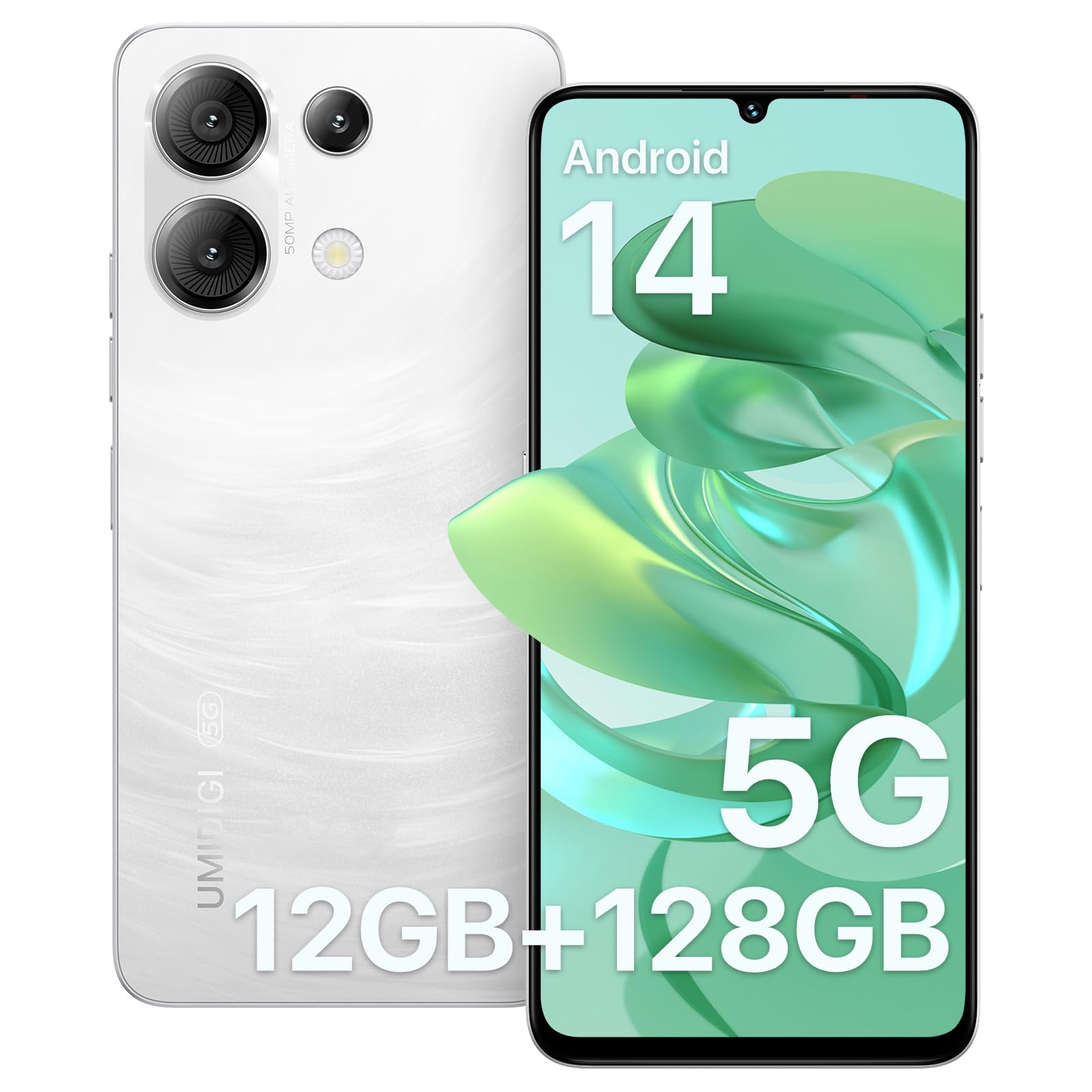 UMIDIGI 5G Mobile Phones, Android 14 Smartphone, 12(6+6) GB +128GB