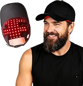 Chapéu de terapia de luz vermelha para homens e mulheres, boné de luz vermelha sem fio para crescimento do cabelo