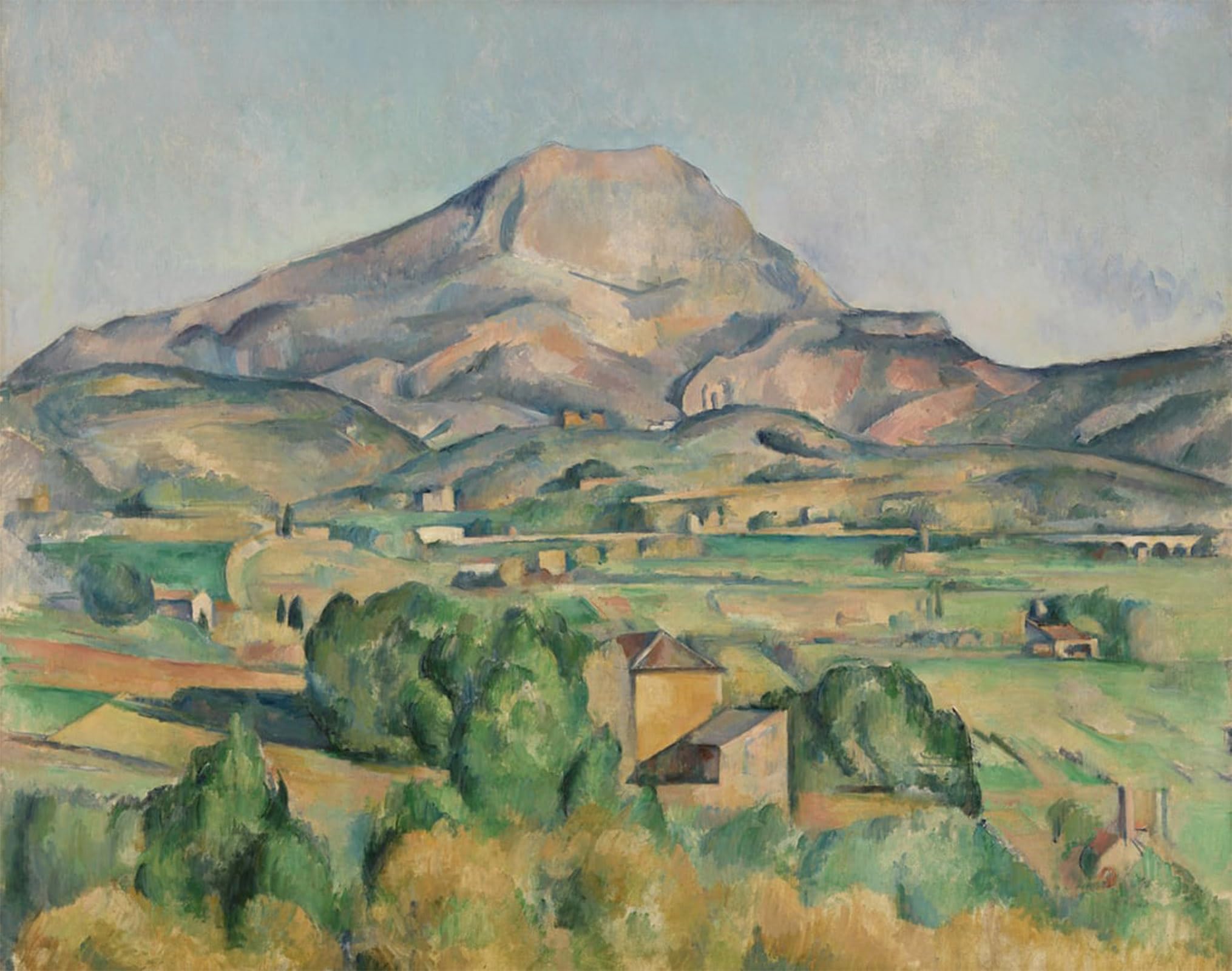 SERENDIPITP Retro Picture Poster Wall Art Pictures Painting Mont Sainte-victoire by Paul Cézanne Wall Art Canvas Print for Wall Decor 60x90cm