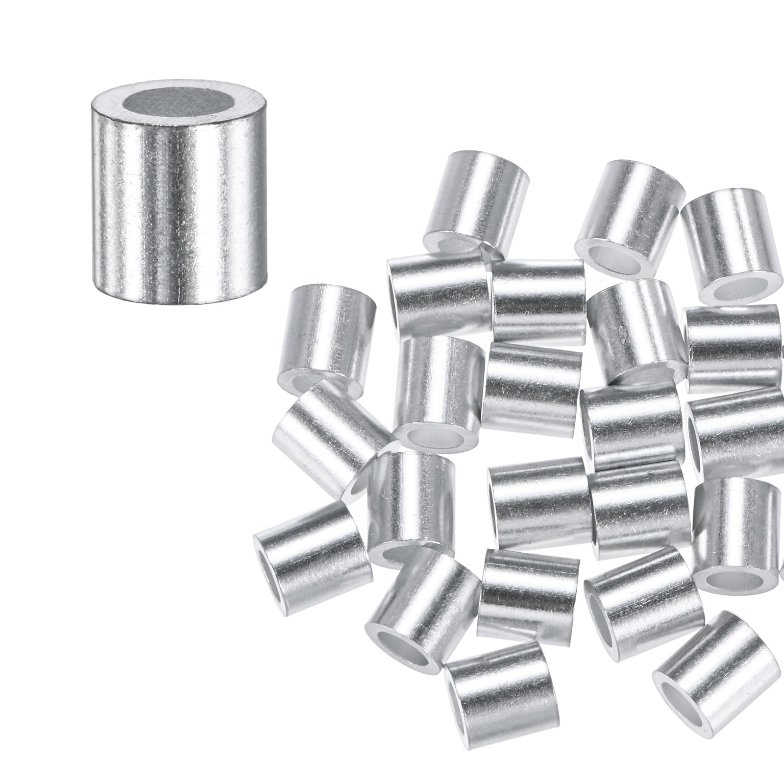 3/16" 5mm Aluminum Crimping Loop Sleeve Double Ferrule - View #5