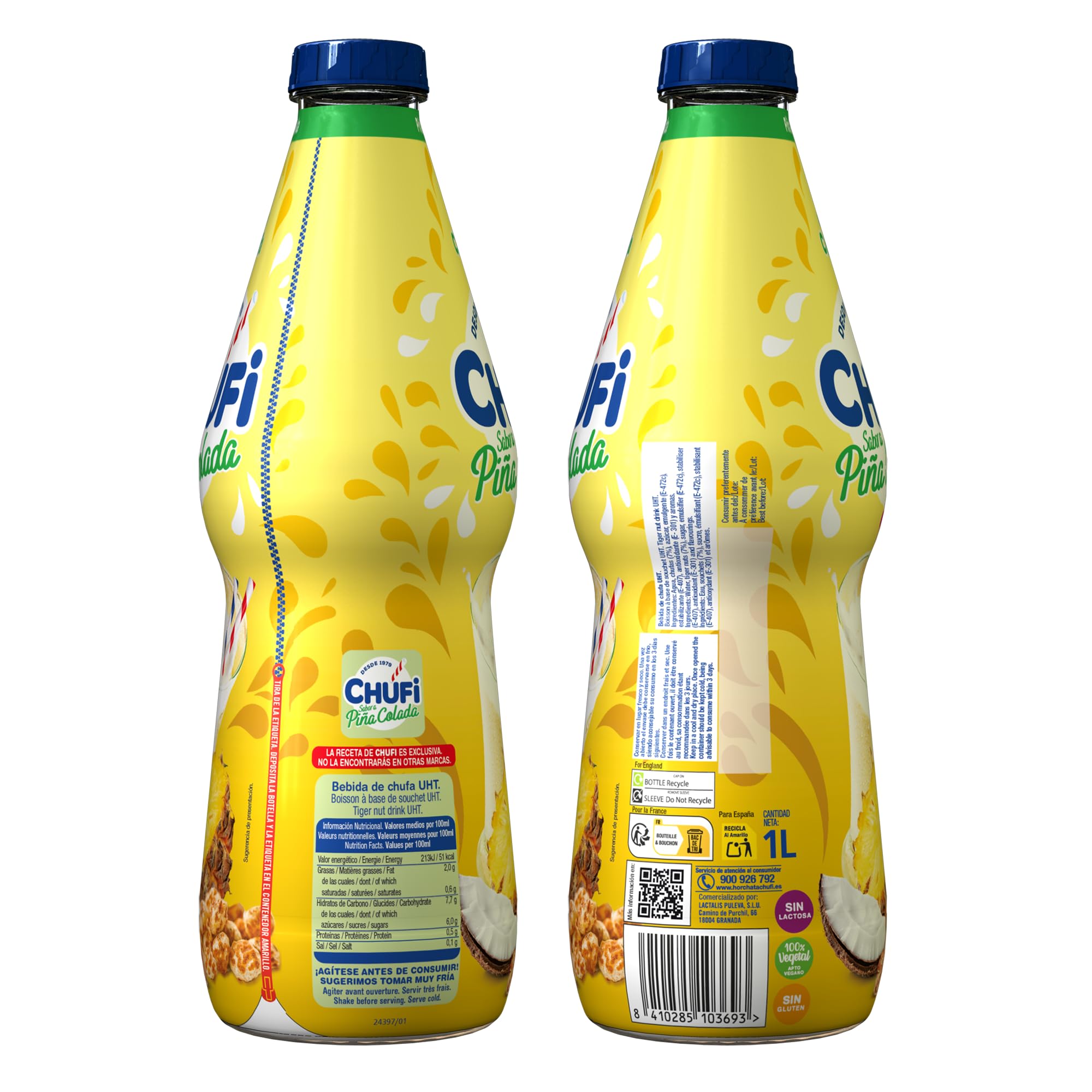 Chufi Horchata Piña Colada 1L - Bez Laktozy, Bez Glutenu, Wegański