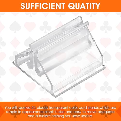 Miniatura 5 de Aster 48 soportes acrílicos para tarjetas de juego, soportes transparentes para tarjetas de juego, piezas de juego de mesa, marcadores para