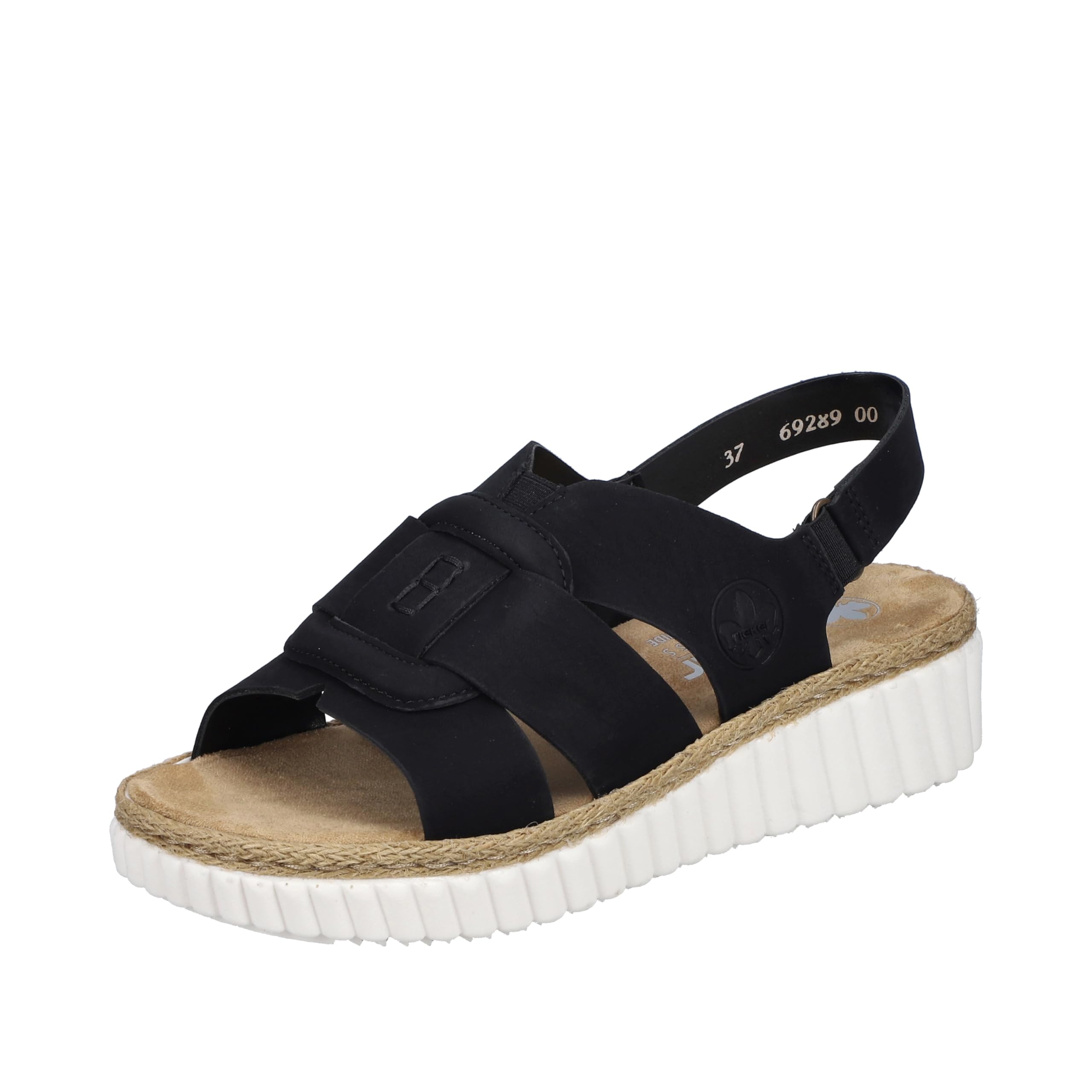 Rieker Women's 69289 Sandals, black, 7.5 UK