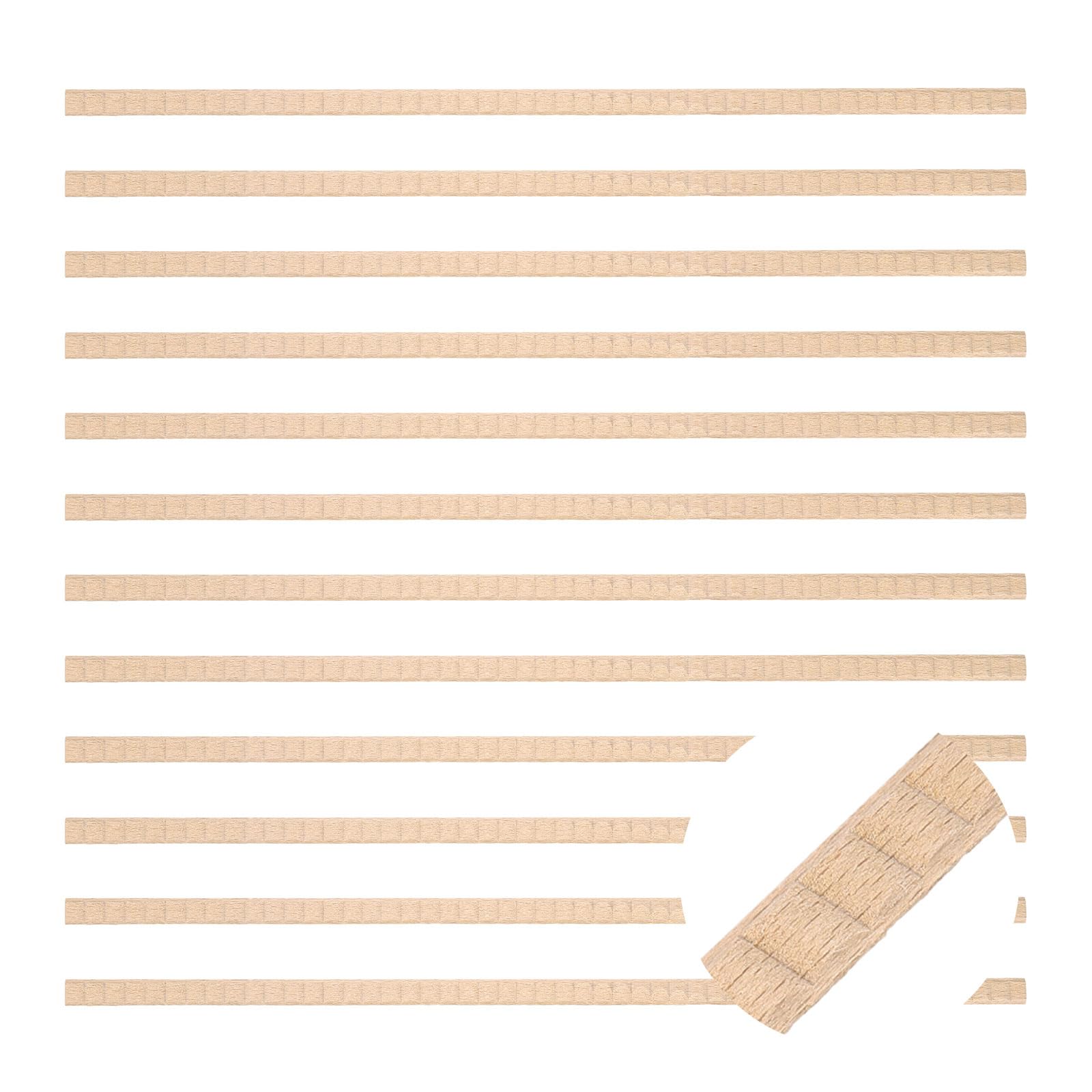sourcing map 12Pcs 15.75" Decorative Wood Trim, Unfinished 3D Wooden Furniture Molding Trim for DIY Craft, Home Wall Cabinet Shelf Window Door (Wavy, 12mm)