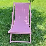 PP-Vic Silla De Playa Plegable De Madera Maciza, Llamativa Silla De Playa con Respaldo Ajustable, Colorida Silla De Ocio Adecuada para Exteriores, Camping, Jardín - Tela Oxford,Rosado