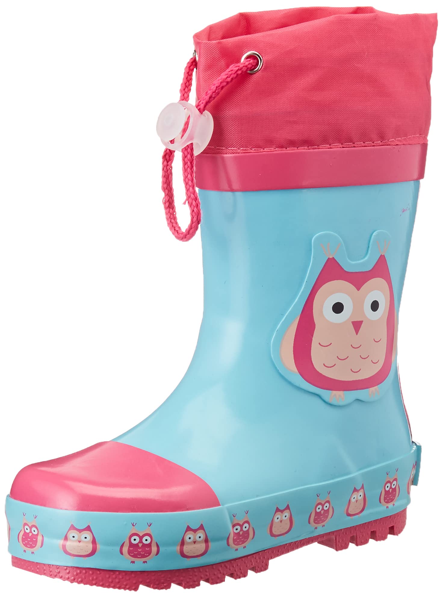 Playshoes GmbH Rubber Boots Owls, Unisex Kids’ Wellington Boots, Blue (Turquoise), 10.5 Child UK (28/29 EU)
