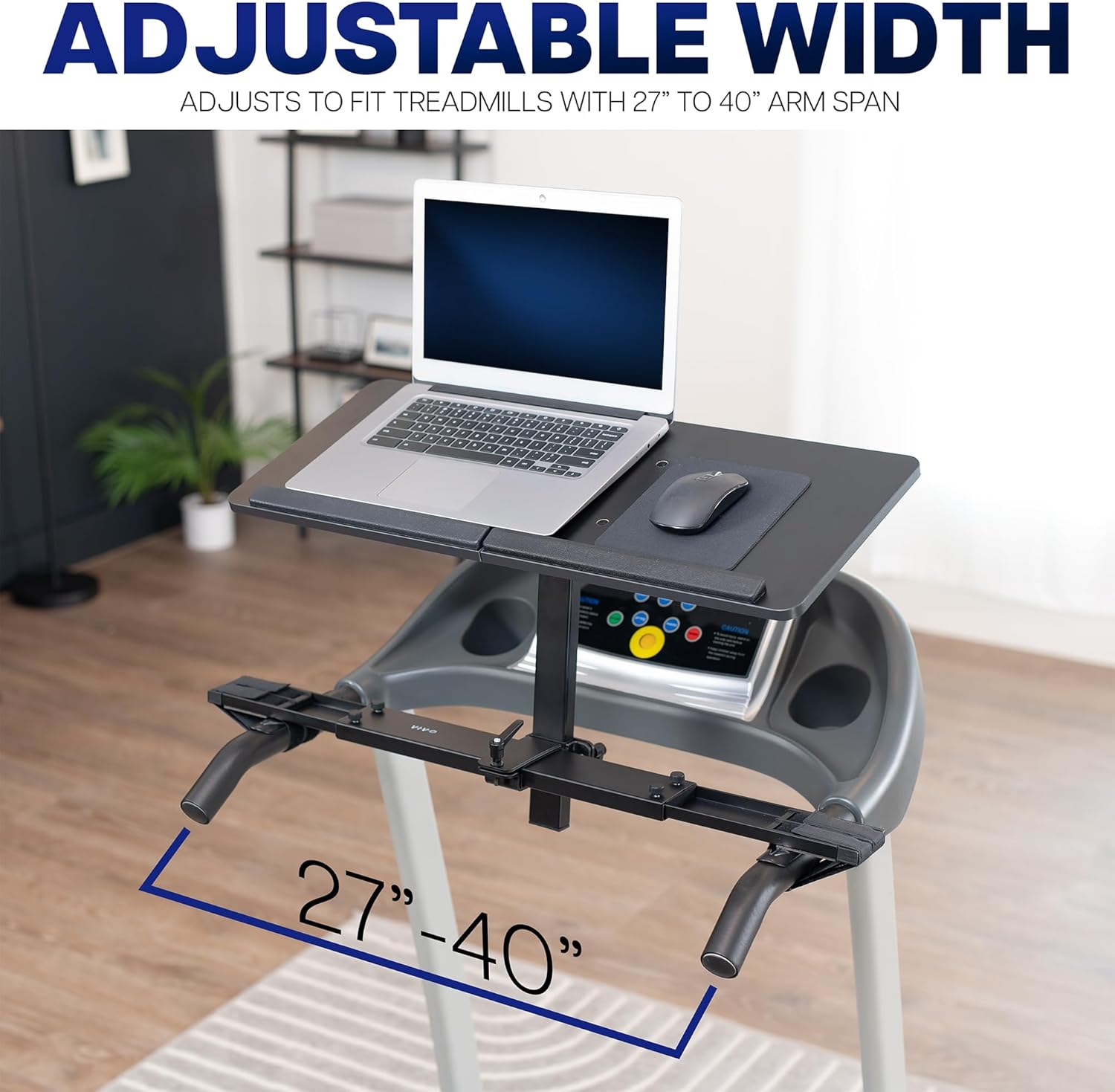 VIVO Universal Wooden Laptop Treadmill Desk, Adjustable Ergonomic Notebook Mount Stand for Treadmills, Includes Mouse Pad and Wrist Support, Stand-TDML4