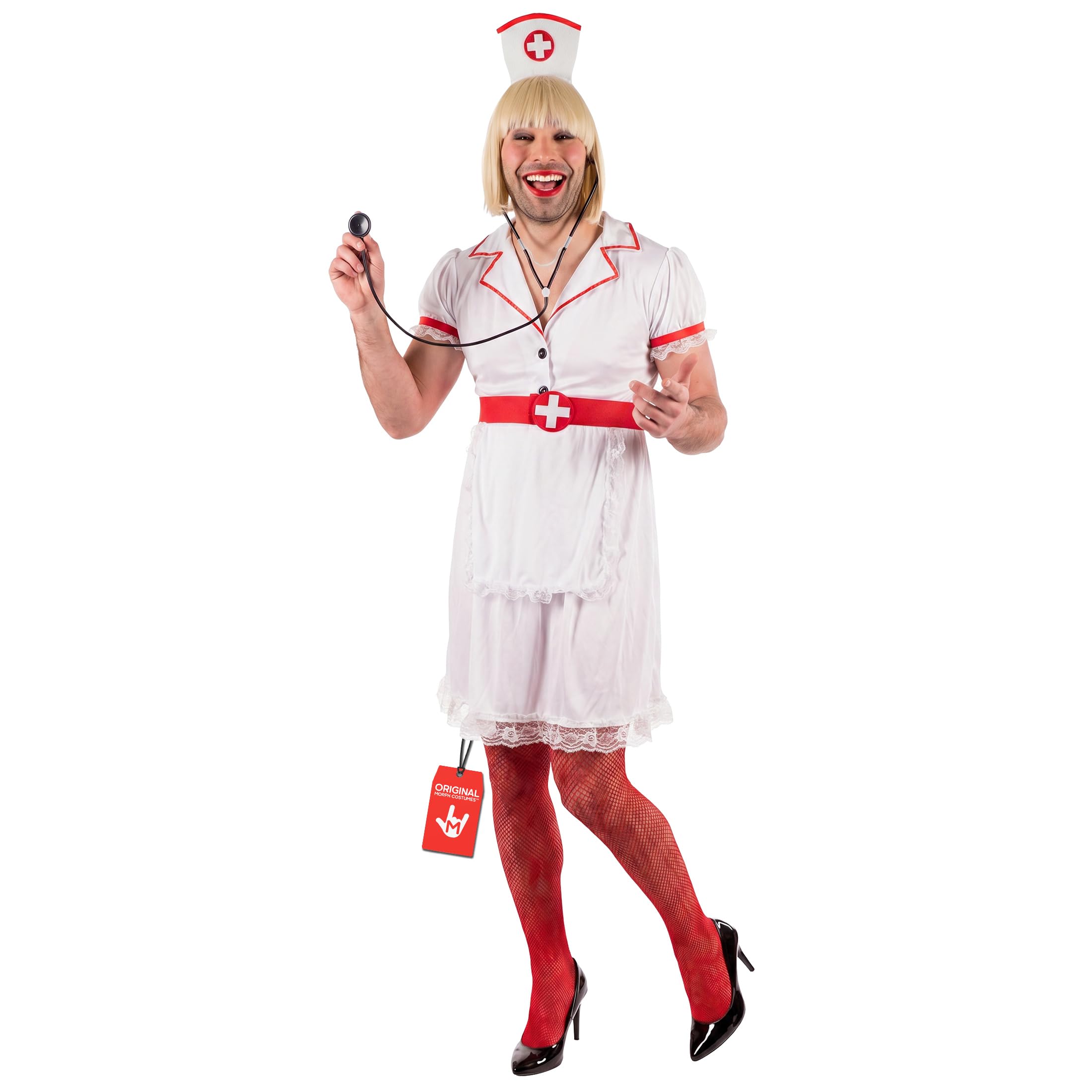 Fun Shack Disfraz Enfermera Adulto, Traje Enfermero Hombre, Disfraces Enfermeras, Despedida Soltero, Disfraz Carnaval Halloween