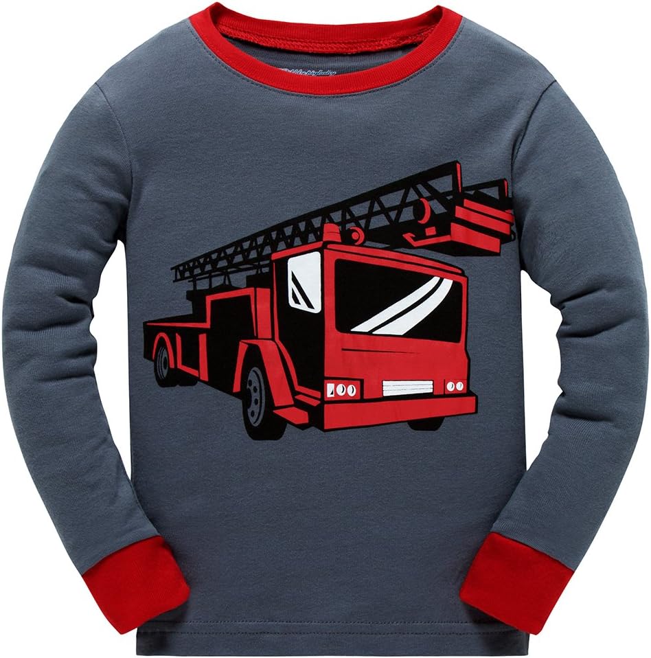 Little Boys Pajamas for Toddler Clothes Set Planet Train Sleepwear Long Sleeve 100% Cotton 2 Piece Kids Pjs Size 1-10 Years - Image 4