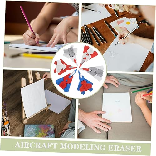 Miniatura 3 de Novalty - Borrador de lápiz, 18 piezas de borrador, mini rompecabezas para niños, modelo de avión, juguete de juguete, mini borrador de lápiz,