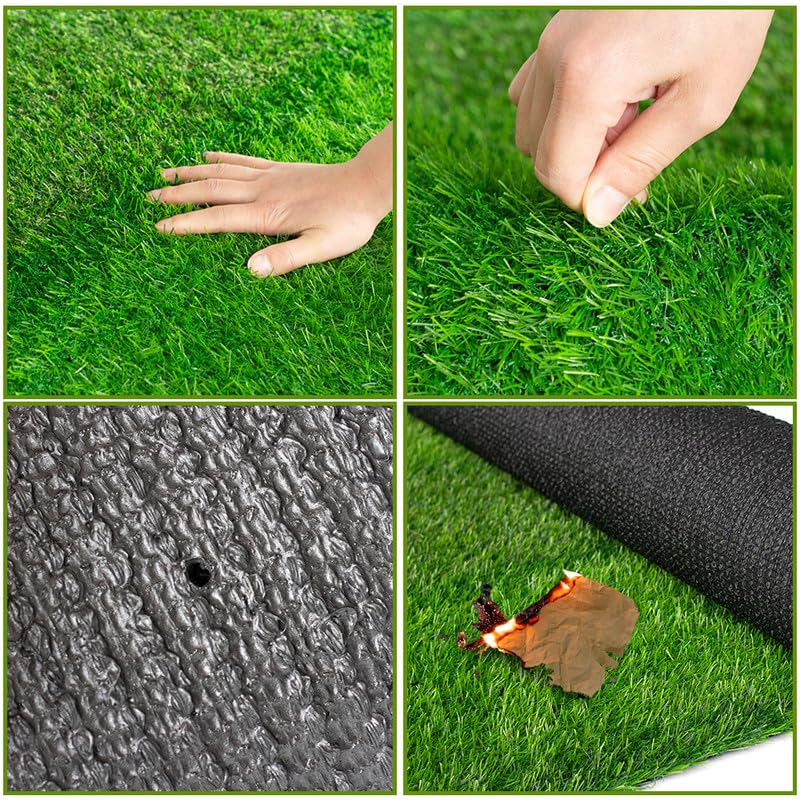Image of Petgrow Artificial Grass Turf 1FTX1FT, 0.8 Inch High Density Synthetic Grass,Indoor Outdoor Runner Rug Grass with Drain Hole for Dog Garden Backyard Patio Balcony Entryway Landscape Decoration