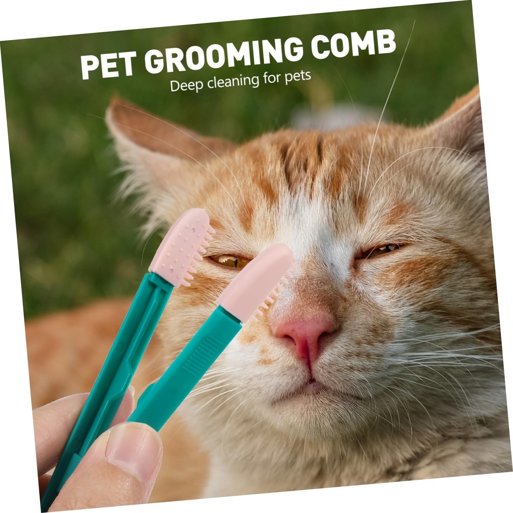 POLGDW Lot de 4 mini brosses nettoyantes for les yeux et les gencives des chiens, brosse for poils d'animaux, poils d'animaux, chat, chien, nettoyant for les yeux, dissolvant de taches buccales, peign