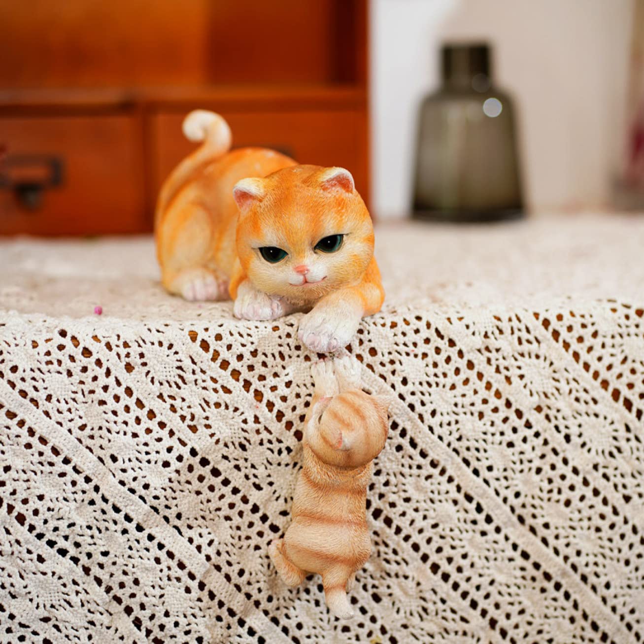 Amazon.co.jp: LxRx9 猫の置物 心癒し F マスコット ガーデン