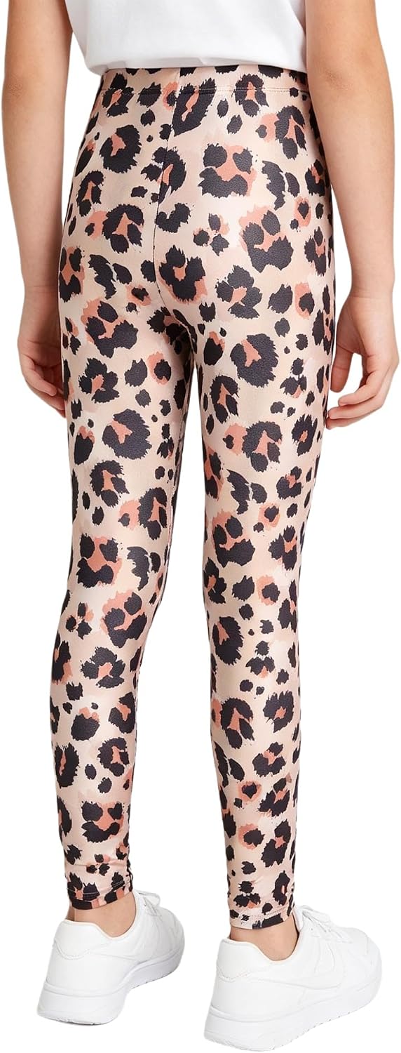 Leggings for Girls Tight Pants Outdoor Gear Light Apparel Yoga Garments Casual Bottoms for Daily Life Yellow Leopard Print 13-14 Years