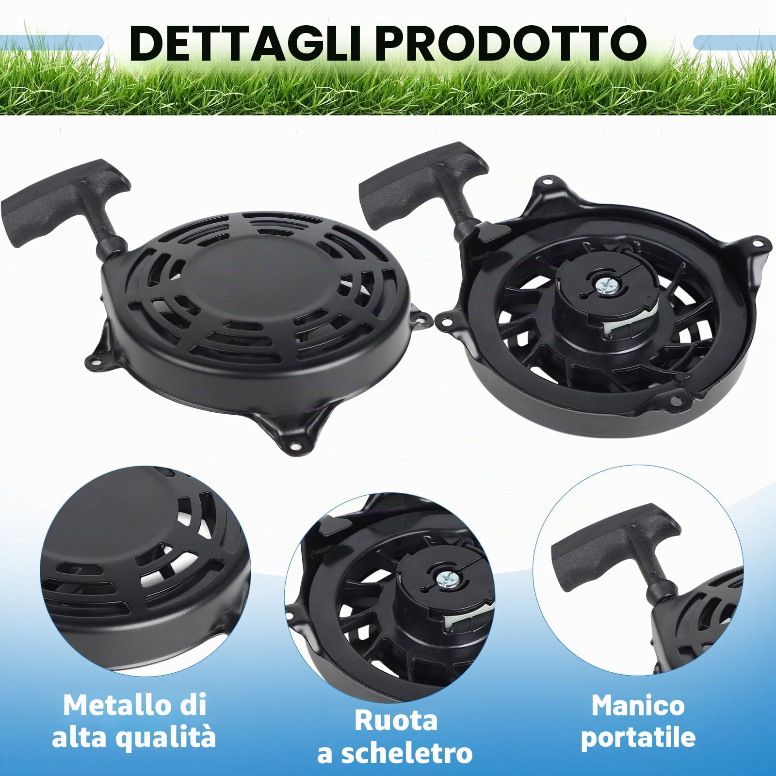 SWAWIS Avviamento a Strappo per Briggs & Stratton 497680 498144 Tosaerba Avviamento a Strappo per Oregon 31-068 Rotary 12368 Tosaerba Avviamento per Tosaerba Avviamento Manuale