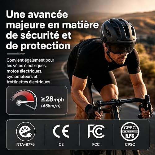 Shinmax Casque Vélo Adulte LED avec Clignotants, Visière & Feu Arrière - 4