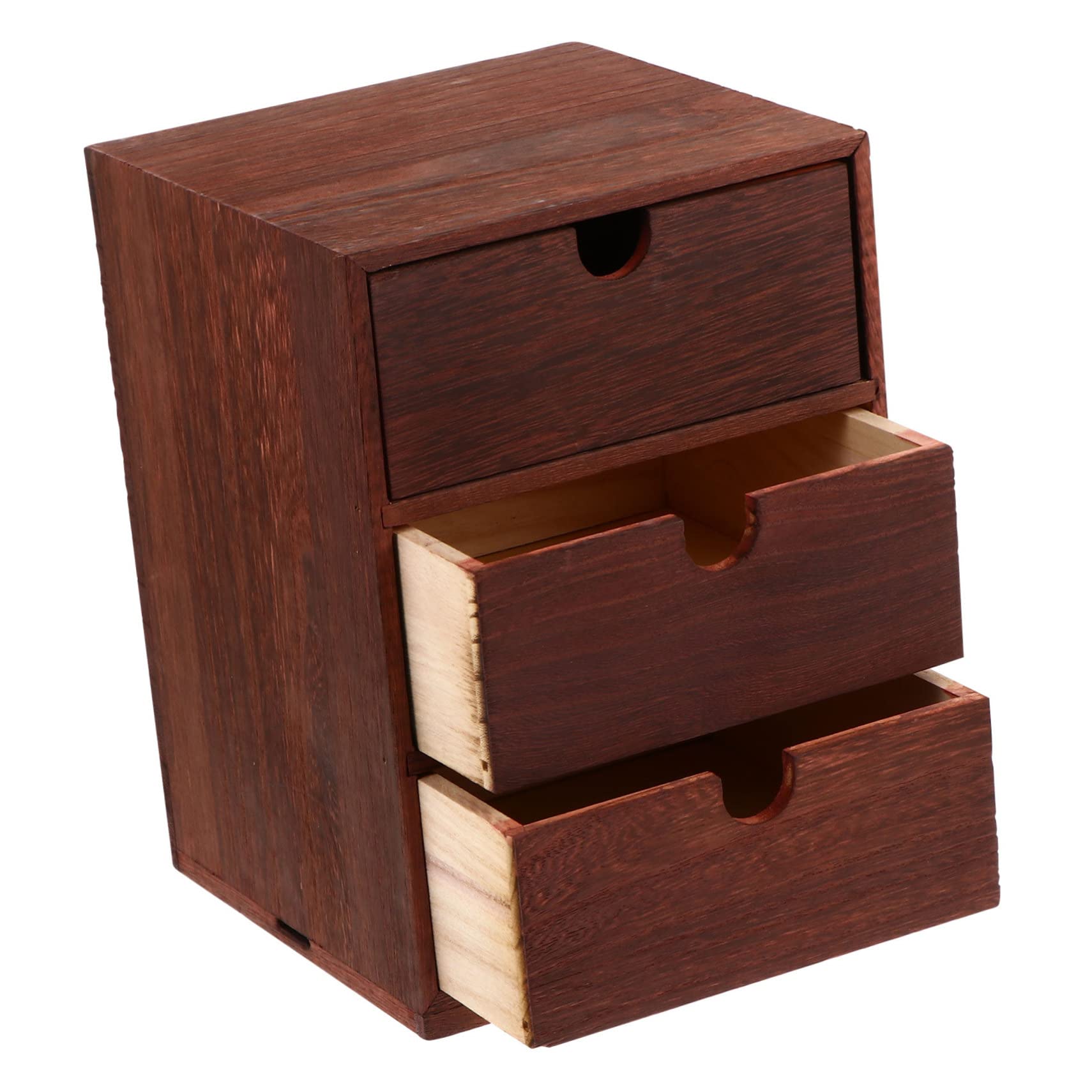Boîte de rangement en bois à 4 tiroirs Gatuida pour bureau