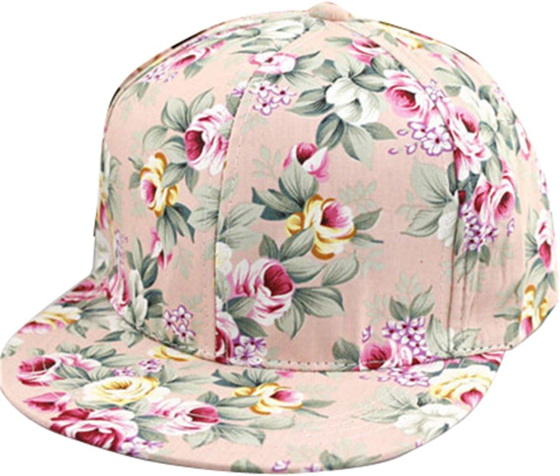 Floral Flower Snapback Adjustable Fitted Men's Women's Hip-Hop Cap Hat Headwear