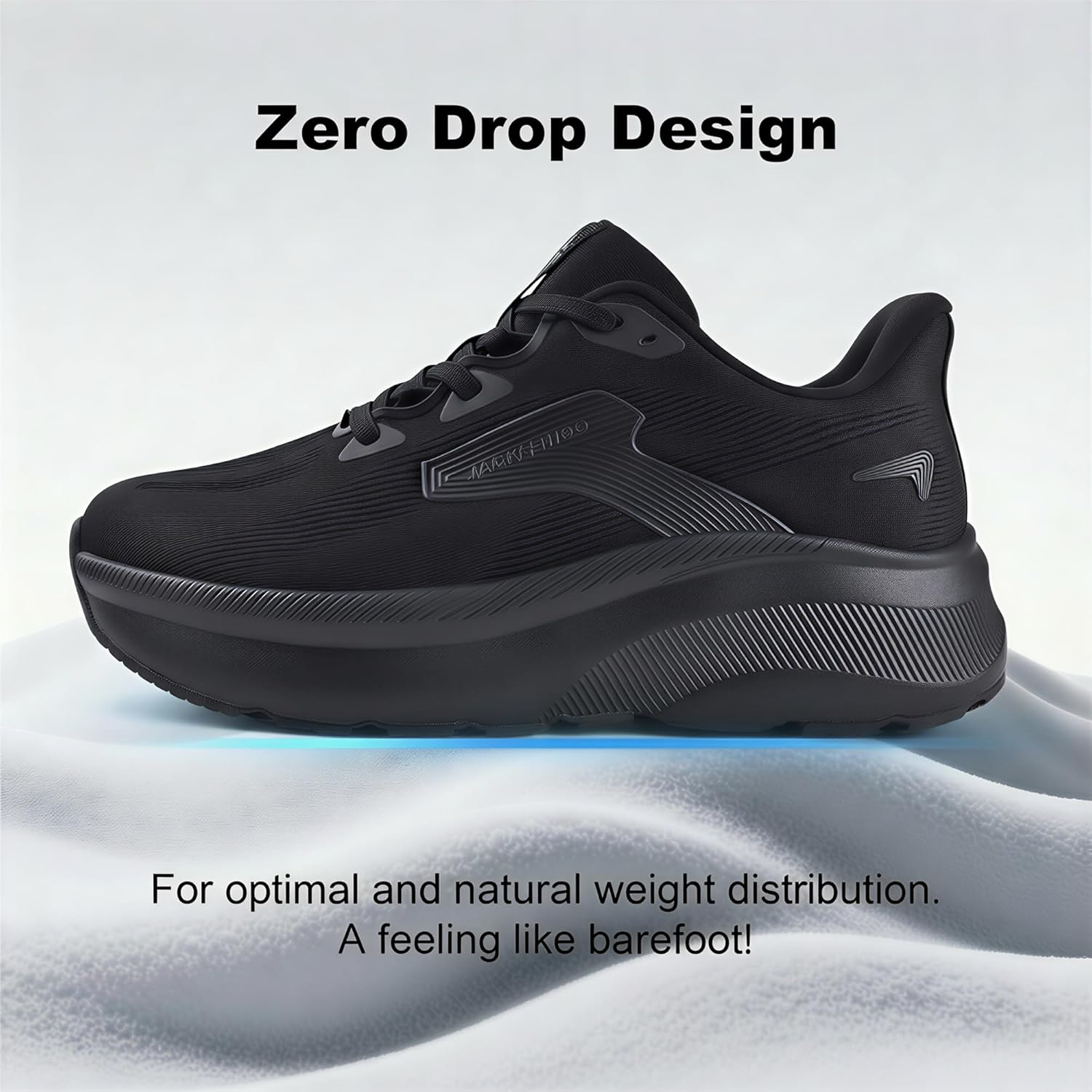 JACKSHIBO Wide Toe Women's Road Running Shoes Slip in Hands Free Support Memory Foam Zero Drop Sole Athletic Walking Tennis Shoes Platform Chunky Sneaker - Image 6