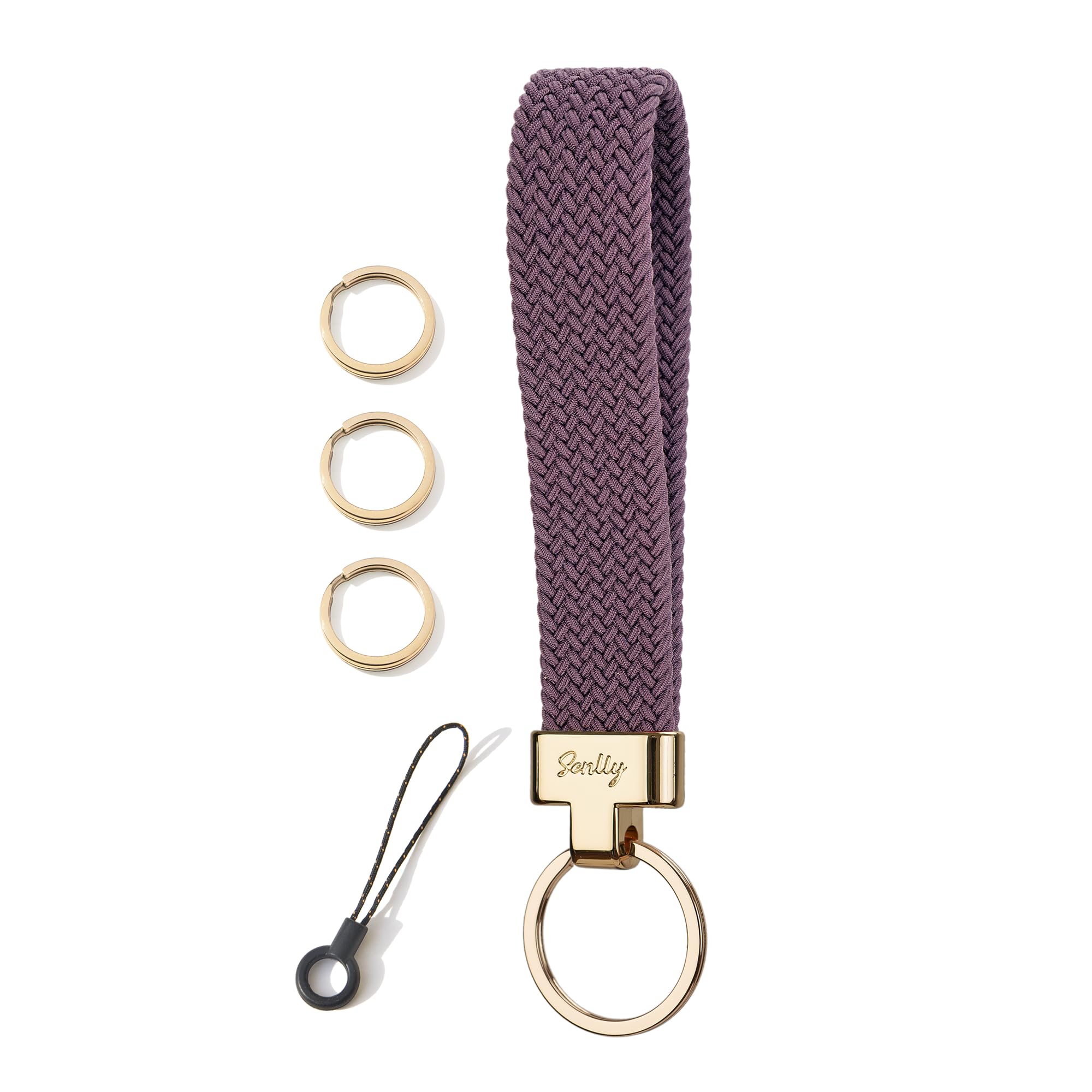Senlly Unisex R001c Cherry Wristlet Lanyard, Stretchy Keychain Holder, Original Elastic Anti-Drop Design Keyring
