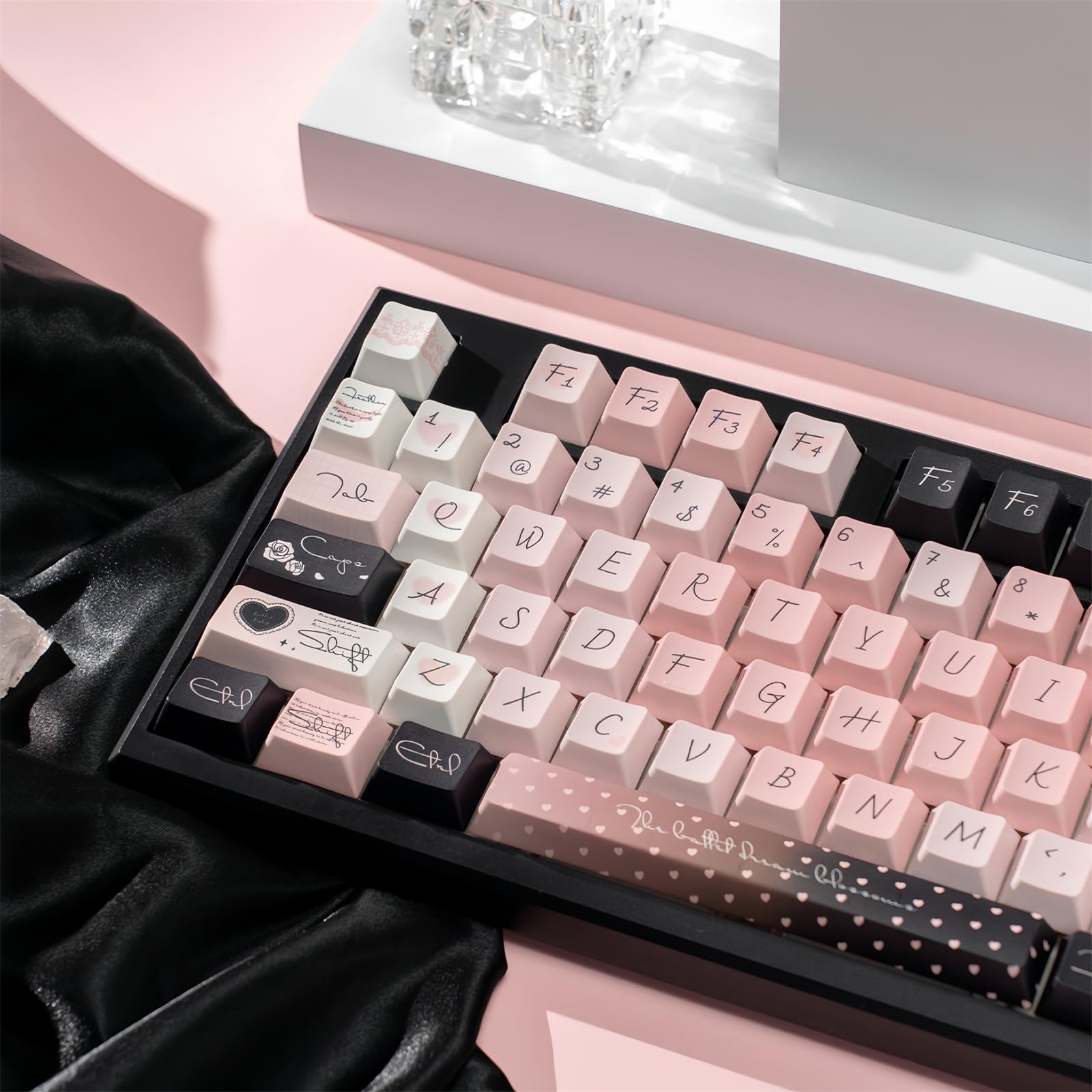 BOYI GMK108 - Kit de teclado Barebones, VIA/QMK con junta programable BT5.0/2.4GHz/Type-C con cable RGB retroiluminado de tamaño completo, kit de teclado mecánico de intercambio en caliente (negro)