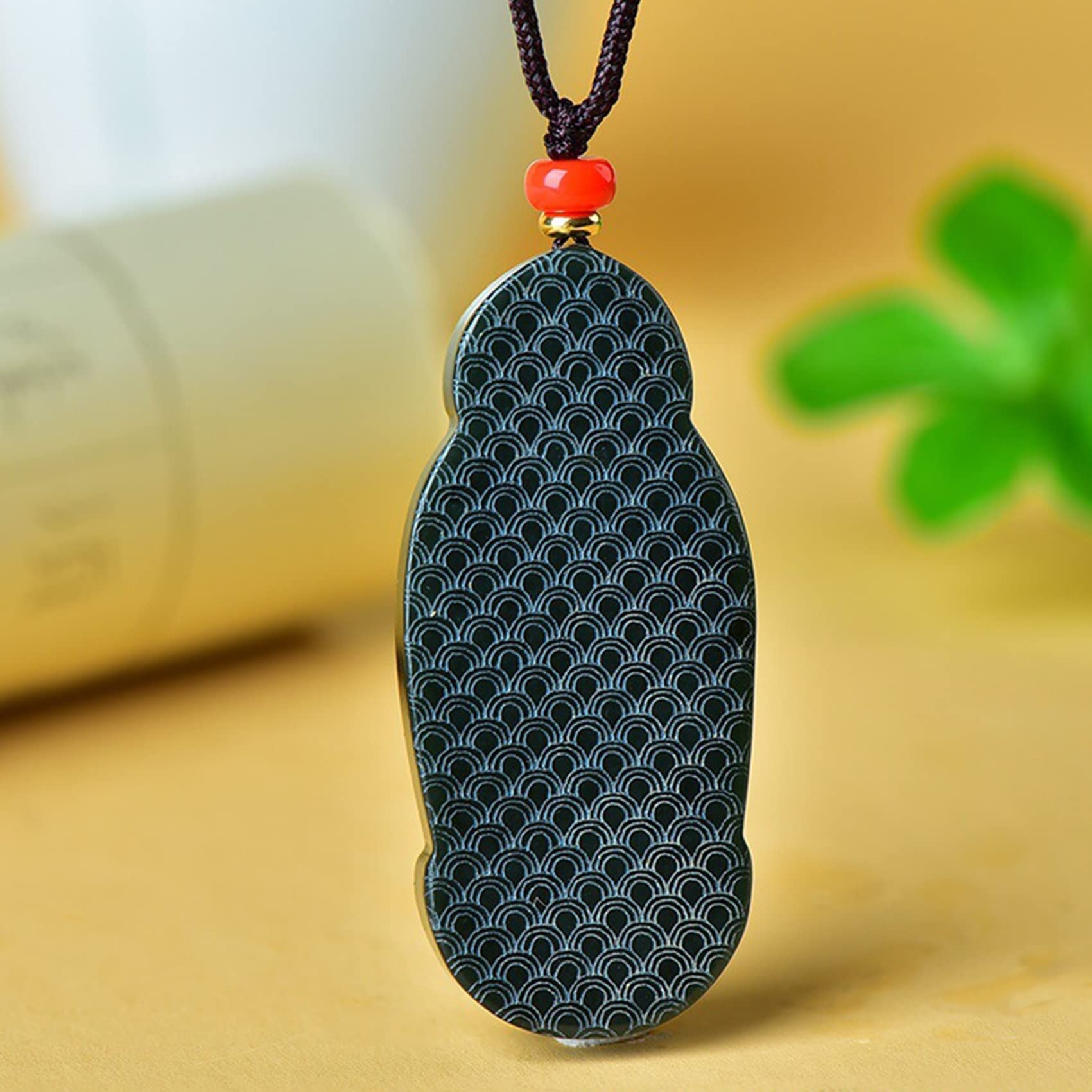 Naszyjnik z kamienia jadeitu, naszyjnik z jadeitu Feng Shui, wisiorek z zawieszką Guanyin, naturalny naszyjnik z jadeitu, amulet Buddy, biżuteria dla mężczyzn i kobiet, talizman z kamienia jadeitu, dł