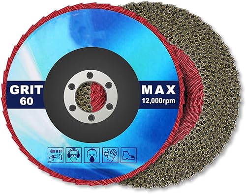Miniatura 7 de Disco de solapa de diamante de 4 "muelas de lijado de grano 120 - piedra de mármol de mármol de hormigón granito cerámica vidrio 1 unidad
