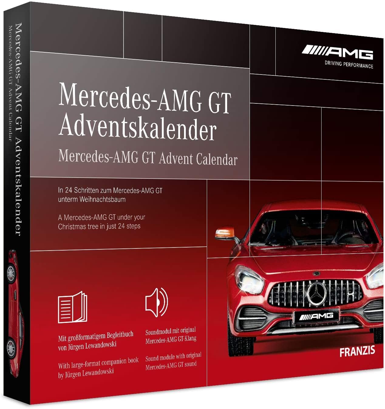 FRANZIS Mercedes-AMG GT Adventskalender | in 24 Schritten zum Mercedes-AMG GT unterm Weihnachtsbaum | Ab 14 Jahren