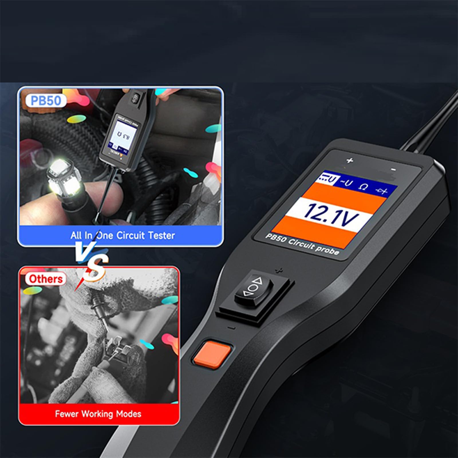 Moniteur de santé de batterie automobile 12 V 24 V Testeur de charge automobile Outil de diagnostic de circuit de charge