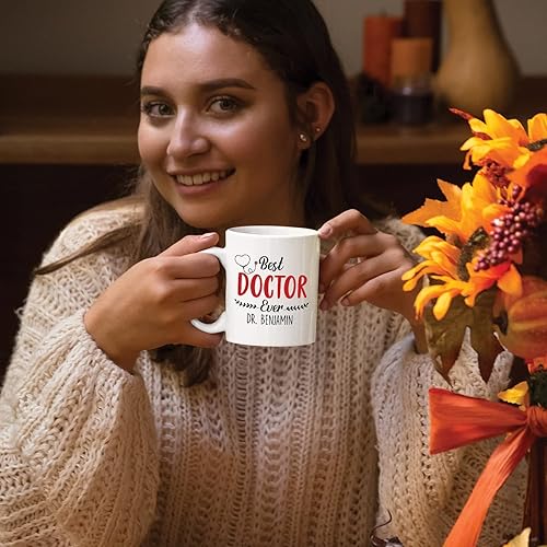 Miniatura 77 de Tazas personalizadas del mejor médico del mundo, tazas de café personalizadas con nombre, tazas de té personalizadas para médico, regalos de Taza