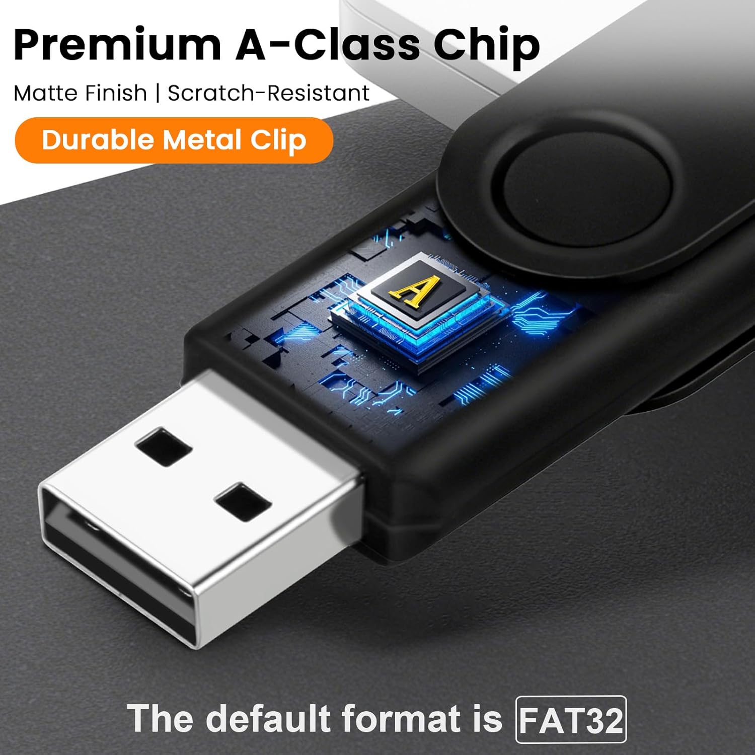 16GB Flash Drive 10 Pack, Black Thumb Drives Swivel USB Stick Flashdrive for Computer, USB 2.0 Memory Stick Jump Drive Pendrive with LED Indicator, Zip Drives for Data Storage Backup with 10 Lanyards