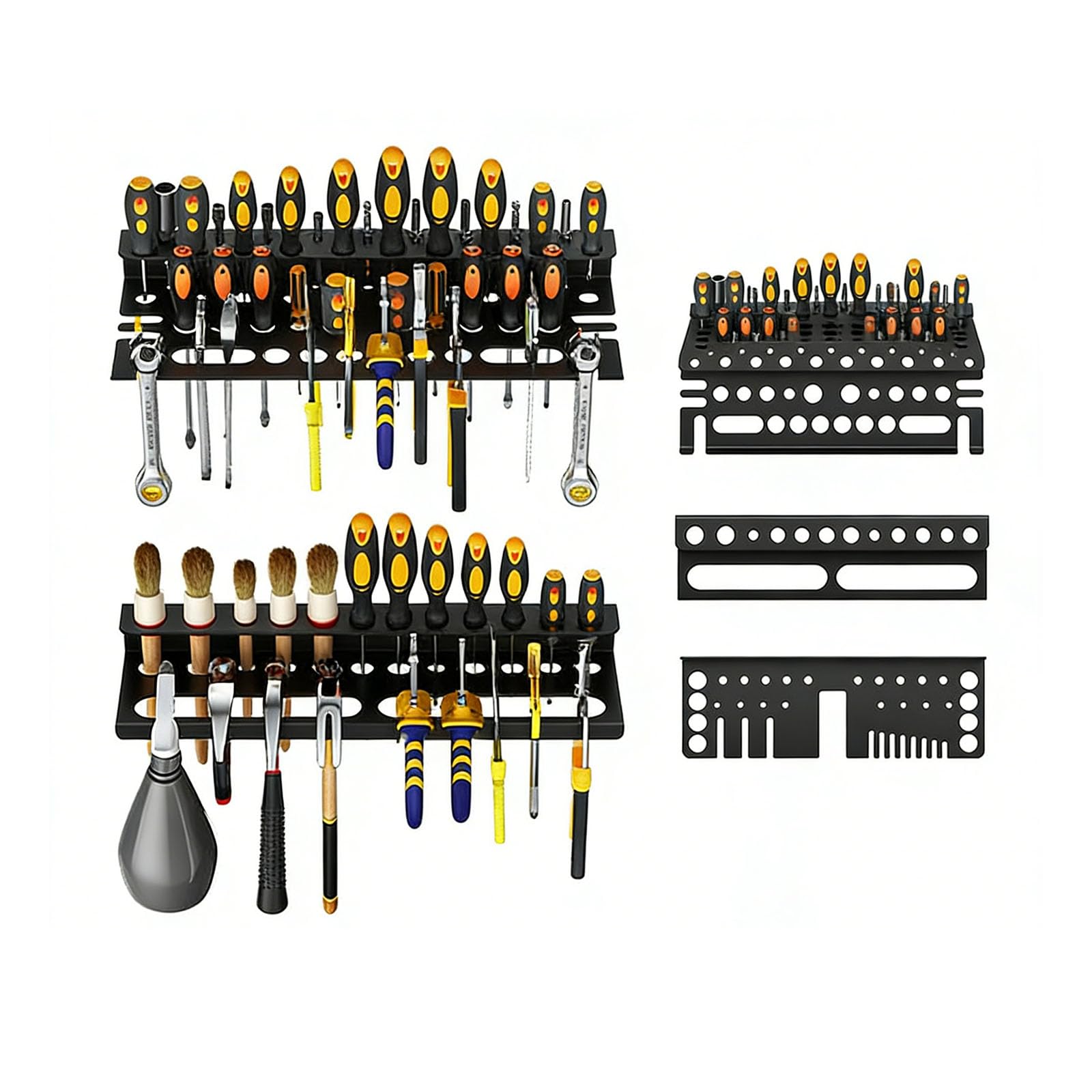 Hsioluted Duty Carbon Steel Wall Mounted Tool Storage Rack for Garage Workshop and Home Organization Wall Tool Rack for Workshop