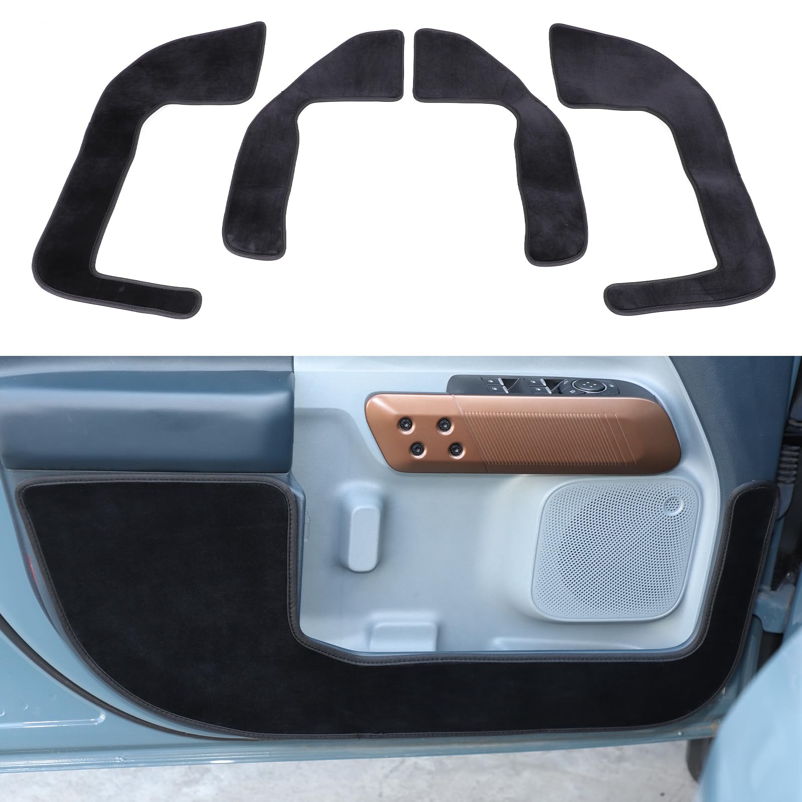 Photo 1 of Daeiclru Car Door Anti Kick Pad Compatible with Ford Maverick 2022-2026, Car Door Anti Kick Panel Protector Guard Cover Trim Anti Dirty Scratch Proof Accessories