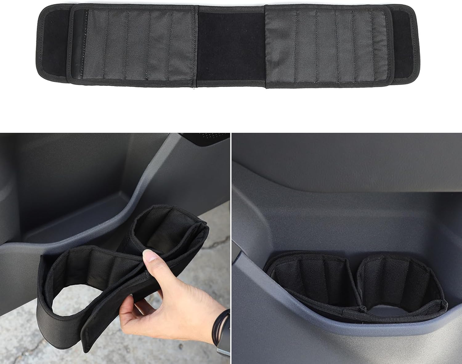 Car Cup Holder Position Limiter Car Door Storage Box Compatible with Ineos Grenadier 2020-2024, Oxford Cloth Car Cup Holder Bottle Stabilizers Waterproof, Non-Slip, Anti Shake
